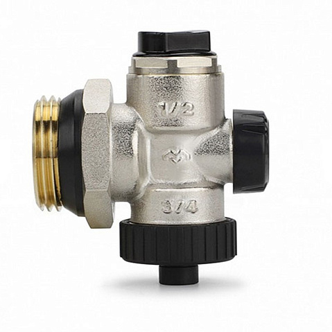 Конечный элемент для коллектора DN 25 PN 10 с ручным воздухоотводчиком и прямым дренажным краном Varmega VM15906 купить в Челябинске | "Проконсим"